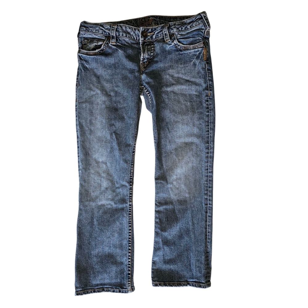 Silver Jeans. Santorini, ankle capri, Classic Denim